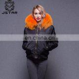 2017 New Down For The Winter Mens Pilot Orange Fur Bomber Jacket thumbnail-4