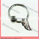 316L Stainless steel BCR body piercing jewelry with wings fashion unique jewelry