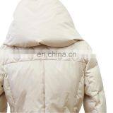 Women Cheap Big Turn-down Collar Long Quilted Cotton Coat thumbnail-5