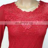Autumn Wear Lace Long Sleeve O-neck Transparent Slim Shirt for Party&club Girl thumbnail-6