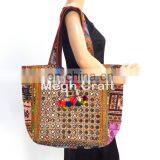 Old Banjara Embroidery Bag With Mirror Work.vintage Bags and Handmade Banjara Embroidery Work Shoulder Bag thumbnail-5