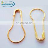 22mm Metal Golden Safety Pin BP201 in Pear Shape for Hangtag thumbnail-1