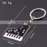 Custom Logo High Quality Beautiful Piano Metal Keychain thumbnail-3