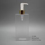 Free Sample 400ml Transparent PETG Plastic Empty Rectangle Bottle for Personal Cosmetic thumbnail-4