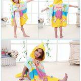 New Children Cute Cartoon Hooded Cloak Beach Towel Animal Printed Microfiber Baby Boys Girls Kids Swimming Bath Towel 120x60cm thumbnail-2