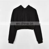 Hot Selling OEM Custom Logo 100 Cotton Terry Womens Blank Cropped Top Hoodie thumbnail-6