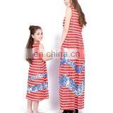 2019 New Women Pinstripe Stitching Long Summer Dress Mother Daughter Matching (this Link for WOMAN) thumbnail-5