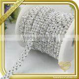 Clothing accessories pearl resin trim chain crystals rhinestone studded heat transfers FHRS-041