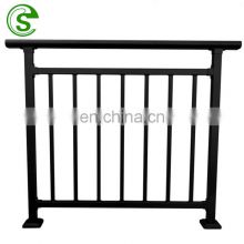 Powder coating Black color Steel handrail iron balcony balustrade railing