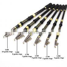 1,8 м, 2,1 м, 2,4 м, 2,7 м, 3,0 м, 3,6 м углеродный спиннинговый удочерный ствол с керамическими колец направляющими и катушкой, антизавитковый телескопический удочерный ствол thumbnail-3