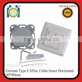 86x86 Cat6 Shielded Fiber Faceplate thumbnail-2