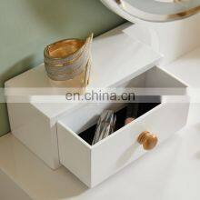 Vanity With Led Light Makeup Mirror Table Dressing Desk With 4 Drawers for Bedroom thumbnail-3