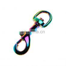 Wholesale 2021 Newest Rainbow Color Metal Keychain Custom Snap Hook Buckle Pet Buckle Carabiner Hook thumbnail-1