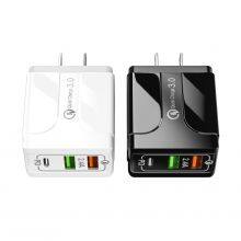 PD+2USB Fast Charge Mobile Phone Charger Type-C Charger USB 2.4A Adapter for IPhone for HUAWEI thumbnail-1