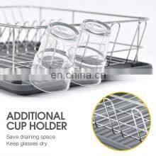 Dish Rack, Large Capacity Dish Drainer, Dish Drying Rack With Cutlery Holder thumbnail-3