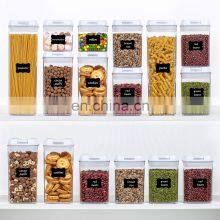 Custom Labels Air Tight Stackable 7pieces Food Storage Boxes Bins Kitchen Airtight Plastic Food Storage Containers Set With Lid thumbnail-4