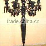 6 Arm Black Nickel Aluminium Candelabra for Home and Wedding Decoration From India Manufacturer Possible in Variety of Finishes thumbnail-1