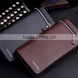 2015 alibaba new arrival business purse PU leather men's wallet