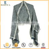 2016 New design 30 %Silk 40% Wool 30% cashmere Jacquard scarf Pashmina shawl