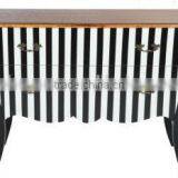 2015 New and Vintage Table for Living Room With Stripe Printing