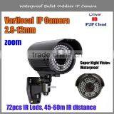 960P 1.3MP hd video day&night camera ir varifocal bullet camera with 60M Long Night Vision