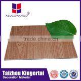 Alucoworld wooden grain acp 3mm foam board aluminum composite panel