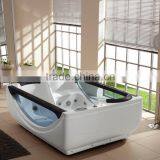 two person acrylic free standing massage bathtub