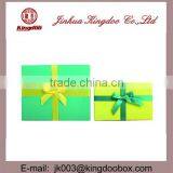 Jinhua Supplier Small Square Handmade Paper Gift Box with Ribbon