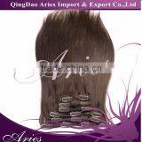 Remy Human Hair Clip in Extensions Thick to Ends Dark Brown thumbnail-5