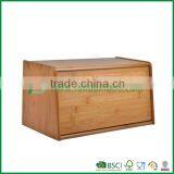 Trapezoidal Bamboo Bread Box With Lid thumbnail-2
