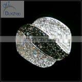 Fashion Bridal Brass Rings Jewelry, Pave Setting Gold Rings Design thumbnail-3