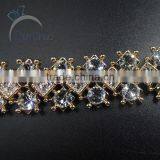 Gold Plated Wholesale Alloy Necklace Jewelry With Crystal Stone thumbnail-4