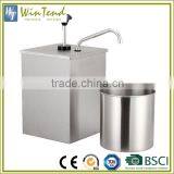 Popular Spice Soy Ketchup Fountain Jar Pump Double Stainless Steel Sauce Dispenser thumbnail-2