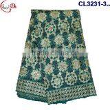 CL3231 for Chtistmas Sale Latest Fashion Design Embroidery George Lace High Quality Soft Materail for Making Women Dress thumbnail-3