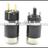 Audio Gade OEM Gold-Plated European Power Connector +Fingure 8 IEC Carbon Fiber Metal