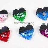 Plastic Heart Shape Magnetic Clip, Plastic Power Clip, Promotional Magnetic Power Clip, PTMC025 thumbnail-1