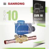 SVR10 EVR10 Refrigerator Diaphragm Solenoid Valve With 24 220 230 Volt AC Coil 1/2 5/8 ODF Solder SAE Flare for Air Conditioning