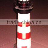 Polyresin Lighthouse Solar Light for Garden Decoration Craft