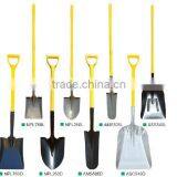 Round Point Shovel With Long Wooden Handle