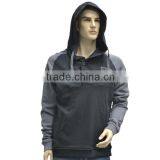 Half Placket Buttons Closure Pullover Men's Cotton French Terry Kangaroo Pocket Hoodie Sweatshirt