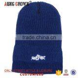 Acrylic Embroidered Mens Knit Beanie Pom Pom Hat thumbnail-6