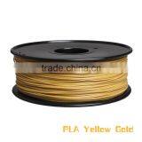High Quality 3D Printer Material Pla 3d Printer Filament Yellow Gold