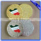 Factory Promotional Cheap Custom Logo Engraved Gold Silver Zinc Alloy Coin
