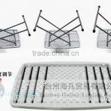 High Quality 132cm Plastic Adjustable Picnic Table for Party/hot Sell Banquet Plastic Table With Removable Legs thumbnail-6