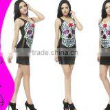 2015 Autumn Skull Galaxy Slim One-piece Colorful Printing Tank Dress thumbnail-1