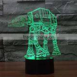 3D Optical Night Light Dog Carrier 7 RGB Light Colors 10 LEDs AA Battery or DC 5V Mixed Lot thumbnail-3