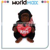 China Made Graceful Heart Monkey Promotional Baby Plush Toy thumbnail-6