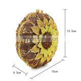 New Design Hard Box Yellow Sunflower Woman Handbag Ladies Purses Evening Clutch Bag (88165A-GY) thumbnail-3