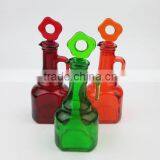 265ML COLORED OIL/VINEGAR GLASS BOTTLE WITH COLOUR TOP