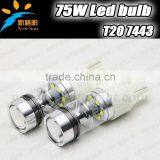 2pcs Super Bright 15SMD C Ree XBD Chips LED Red T20 7443 W21/5W Car Tail Led Bulb Light Brake Lights Fog Lamps 75W